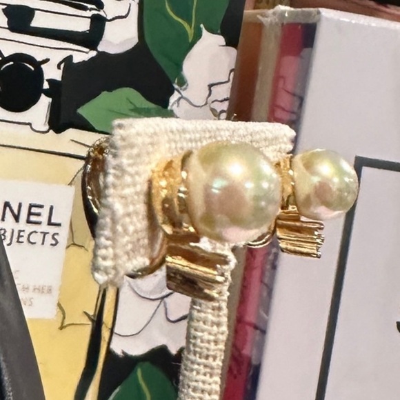 Dior Vintage Pear and Stud Gold Tone Clip On Earrings - Picture 3 of 7